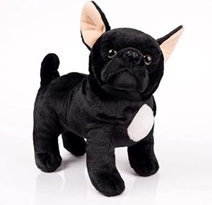 Animal en <span class=keywords><strong>peluche</strong></span> chien noir 12.5 pouces, animaux en <span class=keywords><strong>peluche</strong></span>, cadeaux d'anniversaire, de noël pour enfant, bouledogue français personnalisé en <span class=keywords><strong>peluche</strong></span> - Product Image 2