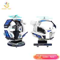 Máquina Simuladora de Juego de Carreras para Niños Golden Hand 3D Extreme Flight 2, Construcción de Plástico y Metal, en Inglés y Español