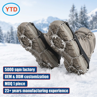 Crampons à glace en acier inoxydable à 19 dents, qualité 304, anti-corrosion, pour la randonnée, crampons de traction sur glace, certifiés EN ISO 13287, vente en gros OEM
