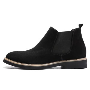 Botas Chelsea de Otoño Invierno para <span class=keywords><strong>Hombre</strong></span>, Estilo Británico, Zapatos de Cuero de Ante, Botas de Tobillo Casuales para <span class=keywords><strong>Hombre</strong></span>, Talla Grande 46, Bota Masculina - Product Image 3
