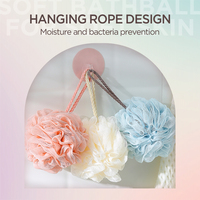Éponge de bain directe du fabricant, éponge de lavage corporel, éponge de douche, éponge de loofah, boule d'éponge de bain
