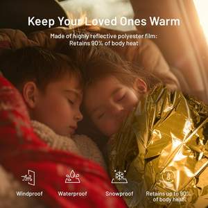 Selimut ruang termal Mylar darurat bertahan hidup Foil aluminium emas ringan - Product Image 4
