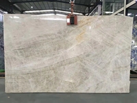 Dalle de quartzite moderne Taj Mahal en marbre menthe Delicatus du Brésil pour la construction d'hôtels, surface polie