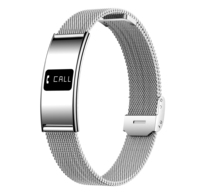 Pulsera Inteligente Ultrafina de Metal, Monitor de Salud, Frecuencia Cardíaca, Monitor de Sueño, Reloj Inteligente Deportivo a Prueba de Agua con Pantalla Táctil