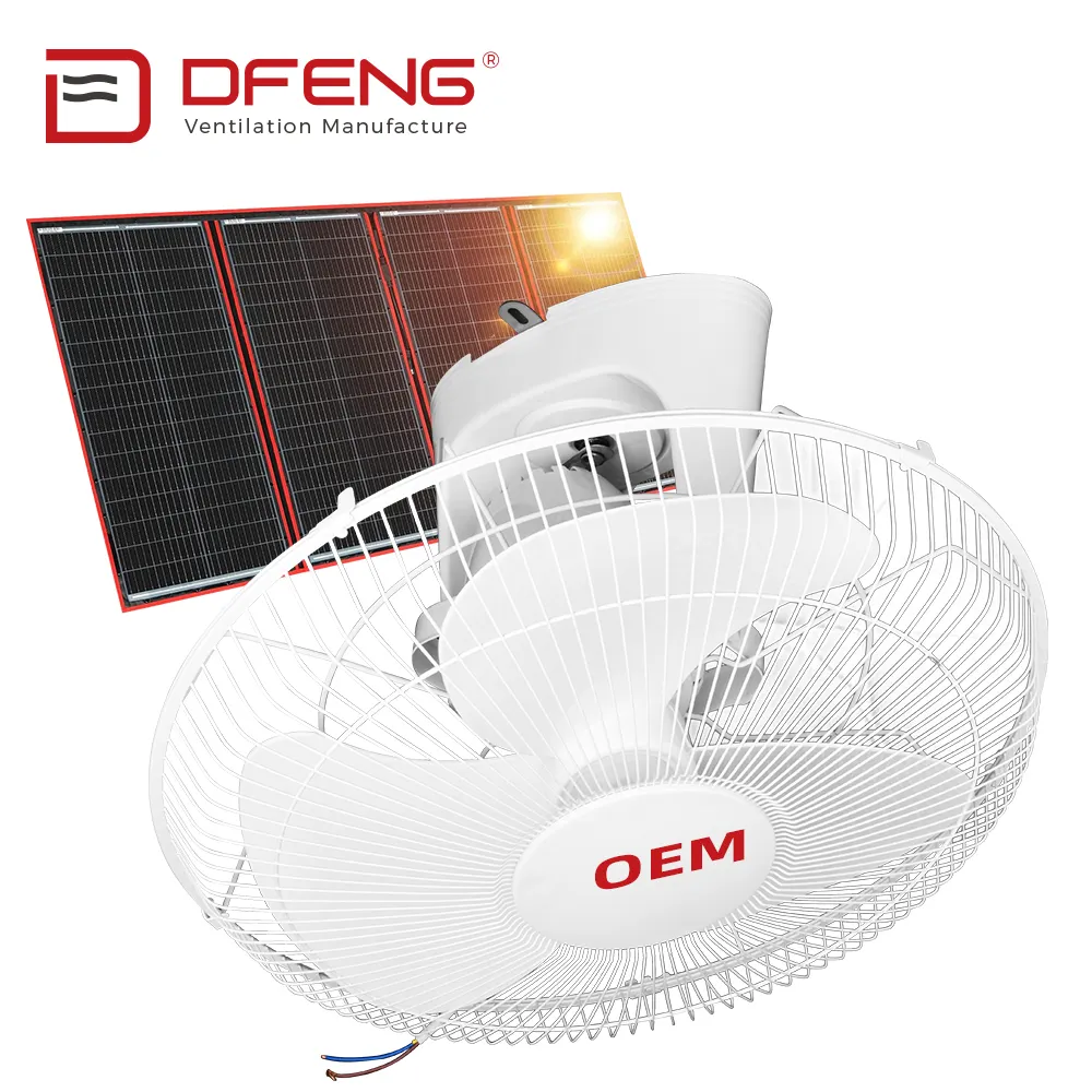 Fábrica DEFENG 12V con ventilador de plástico de panel solar para sala de estar y ventilador de órbita de techo de refrigeración por aire Win