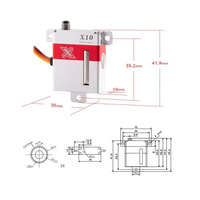 Servomoteur numérique X10 V8.0 de haute qualité, 10,8 kg.cm, 0,10 seconde, pour planeurs RC