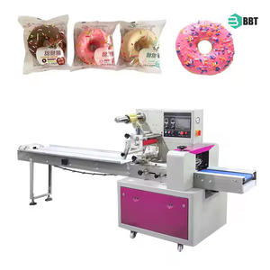 Machine à emballer horizontale automatique de biscuits de casse-croûte machine d'emballage d'oreiller de biscuits de <span class=keywords><strong>sandwich</strong></span> de gaufrette - Product Image 2