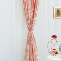 Rideau de fond scintillant QL à paillettes, style européen, en tissu maille nylon, draperie de fond brillante et étincelante pour décoration d'anniversaire, de mariage ou de spectacle