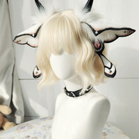 Serre-tête d'Halloween avec oreilles de démon, créature fantastique, oreilles d'animaux réalistes, oreilles de malva en fourrure, accessoire de coiffure pour cosplay