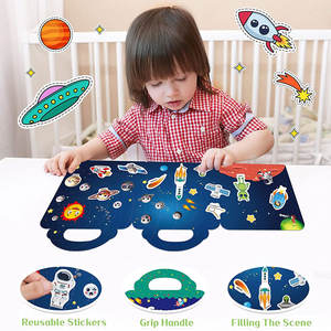 Libro de pegatinas reutilizables personalizadas para niños, pegatinas de silicona extraíbles autoadhesivas, los mejores regalos, juguetes educativos de aprendizaje para niños - Product Image 3