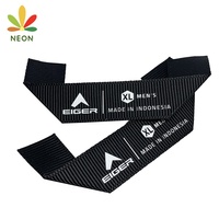 Ruban en nylon écologique imprimé sur mesure à double face avec logo cousu sur des étiquettes de taille de lavage pour vêtements