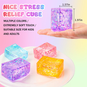Hot Stress Ice Cube Squeeze Stress Balls Adults Kids Nice Cube Hand Grip <b>Toys</b> Anxiety Stress Relief,Slow Rising Squeeze <b>Toy</b> - Product Image 2