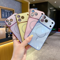 Nouvelle arrivée, coque de téléphone avec protection d'appareil photo arrière en verre, charge magnétique sans fil, pour iPhone 18 Pro Max 17 Air 16 15 14 Plus