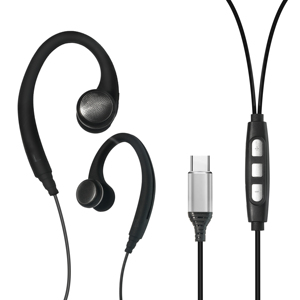 Type-C Kết nối an toàn phù hợp cho chạy & phòng tập thể dục được xây dựng trong điều khiển âm thanh chất lượng cao cho các cuộc gọi thể thao tai tai nghe có dây - Product Image 6