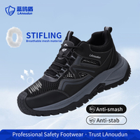 Chaussures de sécurité LANOUDUN, embout en acier, anti-perforation, semelle MD solide, maille respirante, légères, confortables, microfibre, unisexe