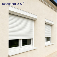 Persianas Enrollables Inteligentes Motorizadas de Aluminio con Ventilación Estilo Americano ROGENILAN para Exteriores, Ventanas Enrollables para Casas