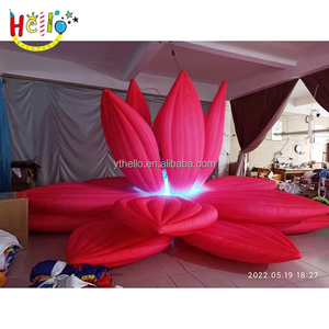 Fleur de Lotus géante extérieure LED à <span class=keywords><strong>changement</strong></span> de couleur rose nénuphar gonflable pour <span class=keywords><strong>d</strong></span>écoration de scène <span class=keywords><strong>d</strong></span>'événement - Product Image 5