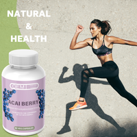 Cápsulas de Acai Berry Slim OEM/ODM - Quemador de Grasa Natural y Potenciador del Metabolismo, Extracto de Té Verde, L-Carnitina, Producto para el Cuidado de la Salud para Adultos