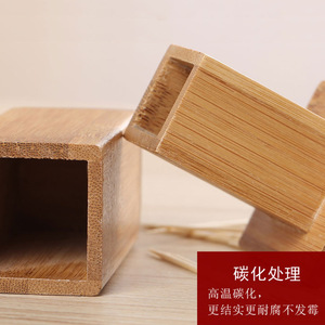 Customized and wholesale <b>bamboo</b> and wood toothpick holders; toothpick <b>containers</b> for cafes, restaurants, hotels; wooden - Product Image 3