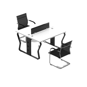 Silla de escritorio de oficina simple y moderna, combinación de escritorio de ordenador con pantalla cara <span class=keywords><strong>a</strong></span> cara para dos personas para uso doméstico - Product Image 2