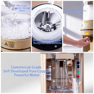 Nouvelle machine à <span class=keywords><strong>glace</strong></span> pilée électrique automatique 8 kg/min pour usage domestique et commercial - Design élégant, 110V/220V en option, vente directe d'usine - Product Image 6