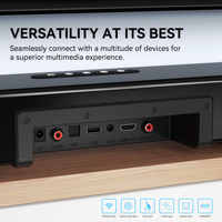 Barre de son Bluetooth 2.1 canaux pour téléviseur, système home cinéma avec caisson de basses intégré, connectivité ARC OPT COAX USB AUX