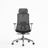 Chaise de bureau ergonomique à dossier haut pivotante en maille, avec appui-tête réglable et accoudoirs 4D en PU – Vente directe usine Chine