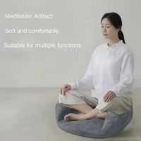 Coussin de méditation en mousse à mémoire de forme et chaise de sol, Zafu ergonomique pour le soulagement des genoux et des hanches, coussin de yoga antidérapant pour une meilleure posture