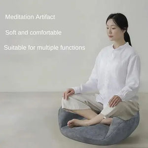 Coussin de méditation en mousse à mémoire de forme et chaise de sol, Zafu ergonomique pour le soulagement des genoux et des hanches, coussin de <span class=keywords><strong>yoga</strong></span> antidérapant pour une meilleure <span class=keywords><strong>posture</strong></span> - Product Image 6