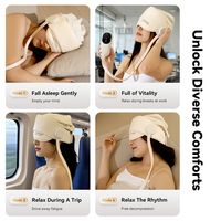 Masseur de cou multi-zones avec airbag, thérapie thermique, Bluetooth, commande manuelle filaire, rechargeable par USB pour le voyage/le bureau, soulagement du stress