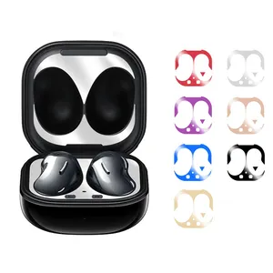 Atacado Ultra Thin Plating Metal Film Adesivo Para Samsung Para Galaxy Buds Live Skin Sticker Poeira Guarda Adesivo