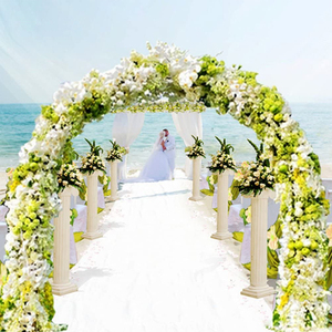 Arceau <span class=keywords><strong>de</strong></span> Pergola en métal démontage libre, arc <span class=keywords><strong>de</strong></span> décoration <span class=keywords><strong>pour</strong></span> jardin <span class=keywords><strong>de</strong></span> mariage, <span class=keywords><strong>pour</strong></span> divers plantes grimpantes, 20 pièces - Product Image 4
