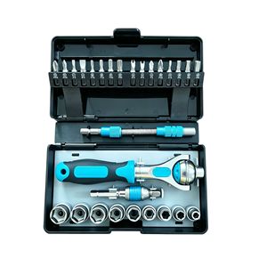 Juego de destornilladores de trinquete de lujo, 29 piezas, kit de herramientas metálicas para reparación de motocicletas - Product Image 4