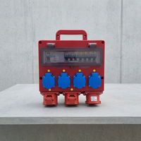 Distributeur d'alimentation mural CEE industriel 32A 5P avec prises CEE 32A 5P et prises Schuko 16A 250V avec disjoncteur MCB et RCCB