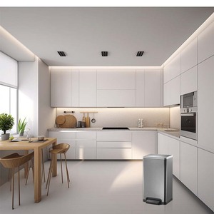<span class=keywords><strong>Contenedor</strong></span> de <span class=keywords><strong>basura</strong></span> doméstico para Hotel comercial, Cubo de <span class=keywords><strong>reciclaje</strong></span> de oficina con pedal de oro negro de 50L, Pedal para oficinas, cubos de <span class=keywords><strong>basura</strong></span> - Product Image 5