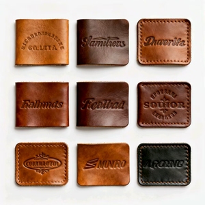 Leather <strong>Patch</strong> Custom for Clothing Embossed Leather <strong>Patch</strong> Label Logo Embossed Sewing on PU Leather <strong>Patch</strong> - Product Image 3