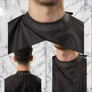 Faible MOQ Logo Personnalisé Imperméable Polyester Tablier Robe de Coupe de Cheveux pour Salon de Beauté, Col en Silicone pour Cape de Coiffeur - Product Image 1