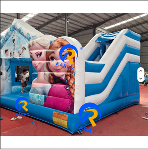 Castillo Inflable Azul con Tobogán para Fiestas Infantiles de Uso Comercial, Material de PVC, Capacidad de 100-500 kg, 5-10 Personas - Product Image 1