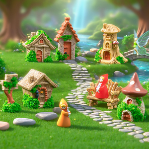 Miniaturas de Resina de Casas de Dibujos Animados, Figuras de Cabañas, Villas en Miniatura para Decoración de Paisajes Forestales, Adornos de Cabañas Pequeñas, Accesorios para Manualidades - Product Image 1