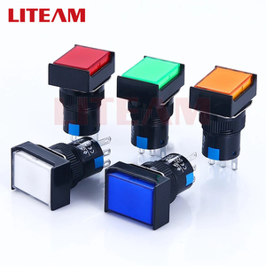 סיטוני 16 מ "מ הרכבה חור הרכבה מרובע/rond/מלבן ראש גבוה מלבן רגשים כפתור מרובע עם אור led - Product Image 4