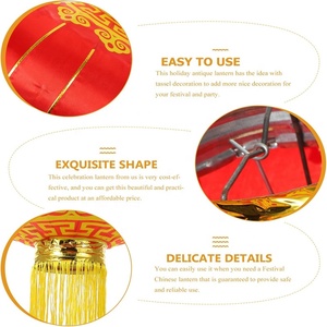 Lanterna Cinese Tradizionale Rossa Impermeabile da Esterno in Seta, Prezzo di Fabbrica, Riutilizzabile, Bianca Effetto Chiaro di Luna, per Capodanno Cinese e <span class=keywords><strong>Ramadan</strong></span> - Product Image 3