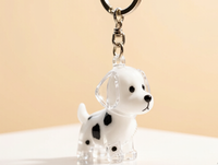 Boîte de rangement en plastique transparente en forme de chiot pour ranger les poils d'animaux