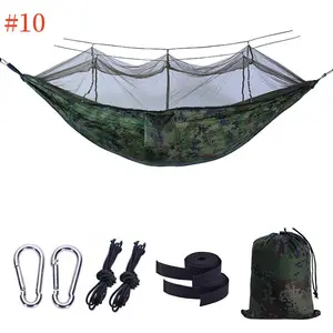 Groothandel 210T Nylon Parachute Camping Hangmat Met Klamboe Voor Op Reis