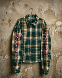 Camisas de Franela a Cuadros de Algodón Vintage Personalizadas al por Mayor, Camisas de Franela a Cuadros con Botones para Hombre, de Manga Larga y Estampadas - Product Image 3