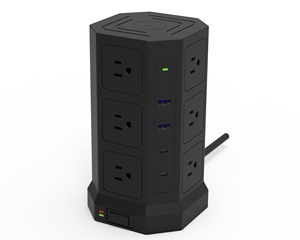12 cửa hàng AC 5 USB (2 USB C) 1875W/15A 1700j tháp sạc trạm 6.5ft 1875W/15A 1700j mở rộng dây bảo vệ tăng 240V - Product Image 4