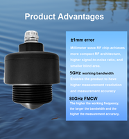 Sonde de niveau d'eau radar intelligente anti-interférence RS485 pour la surveillance du niveau d'eau des rivières et des lacs