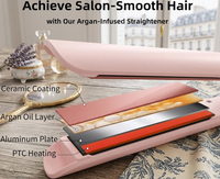 Lisseur ionique pour cheveux avec écran LCD 230 ° Lisseur à cheveux réglable à haute température, chauffe rapidement, pour tous types de cheveux