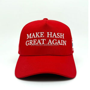 Casquette de baseball décontractée à 5 panneaux avec broderie rouge du drapeau thaïlandais personnalisé Make Hash Great <span class=keywords><strong>Again</strong></span> - Product Image 2