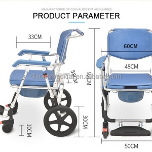 New Multi-function Elderly Sitting Commode Wheelchair Foldable Toilet <b>Stools</b> Medical Equipment <b>Portable</b> Mobile Toilets - Product Image 6
