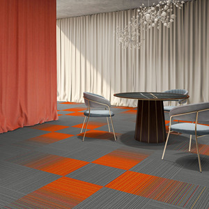 Dalles de moquette insonorisées en polypropylène de haute qualité, motif puzzle moderne, à boucles, qualité commerciale, pour usage domestique, vente chaude - Product Image 4